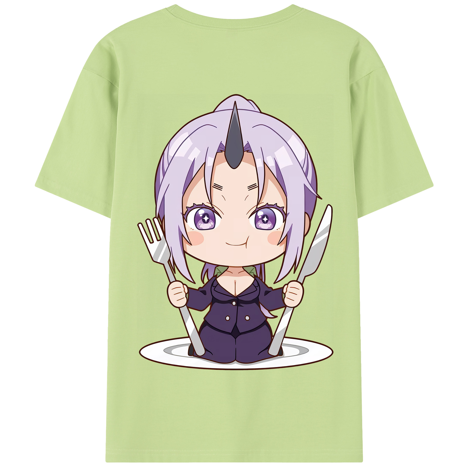 （画像用） 転スラ Regarding Reincarnated to Slime 綿100％半袖Tシャツ（背面プリント）